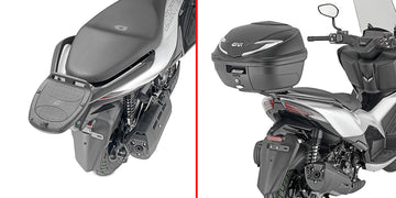 Zontes D (25 > 26) / 350 D 125 [GIVI] - Topcase carrier for MONOLOCK® cases use the one supplied in the case