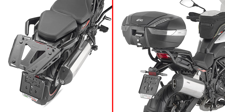 Qj Motor SRT 700 SX [GIVI] - Topcase Träger für MONOKEY® oder MONOLOCK® Koffer zu montieren mit der MONOKEY® Platte M5