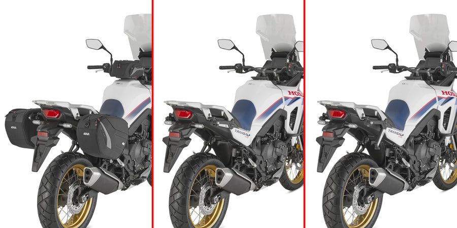 Honda XL 750 Transalp [GIVI] - Pair of specific retractable stealth mounts made of fiberglass reinforced
