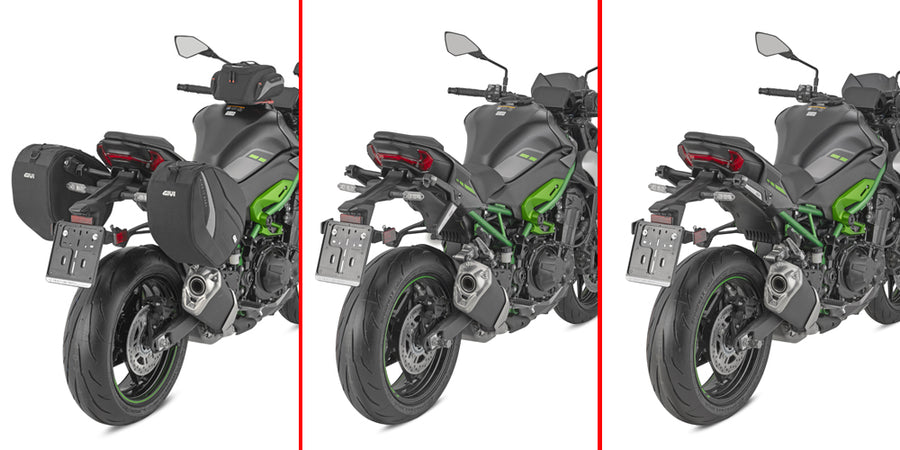 Kawasaki Z 900 [GIVI] - Paar spezifischer einziehbarer Stealth Halterungen aus mit Glasfaser verstärktem Technopolymer