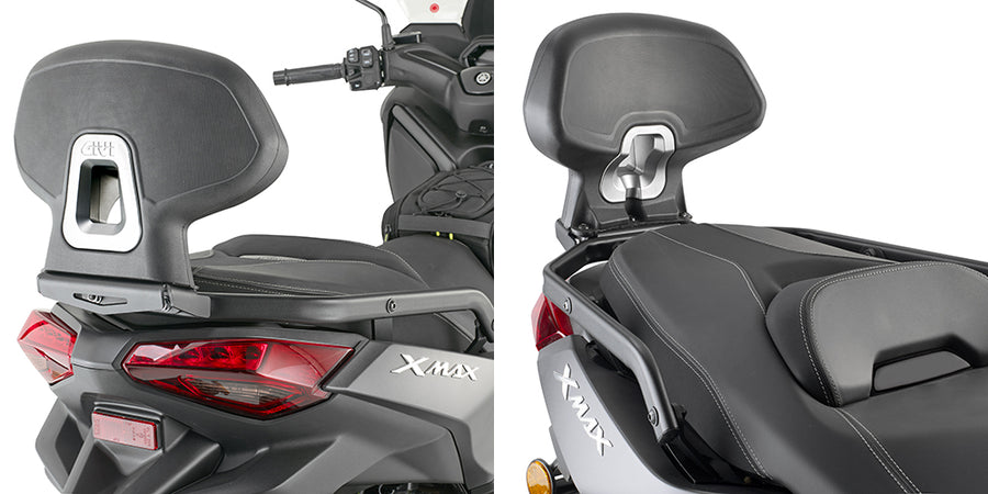 Yamaha X-Max 300 [GIVI] - Beifahrer-Rückenlehne die Montage erlaubt nicht die Befestigung von Träger und Koffer