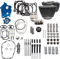 Harley-Davidson FLHCS 1923 Softail Heritage Classic 117 [2026] - 129" Power Package Motorleistungs-Kit – Oberfläche: Schwarz, Hervorgehobene Lamellen – Merkmal: Verchromte Stößelstangenrohre – Bild 6