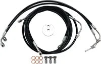 Harley Davidson Fltr [LA CHOPPERS] - Black Braided Brake Line Kit