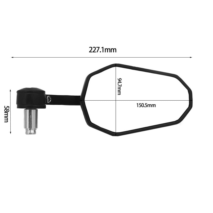 Handlebar end mirrors 2 pieces [E-mark] - Aprilia Tuono 660 front view