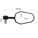 Handlebar end mirrors 2 pieces [E-mark] - Kawasaki Ninja 250 300 400 650 1000-3