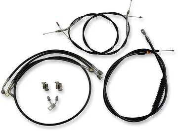 Harley Davidson Fxsb [LA CHOPPERS] - Standard Black Vinyl Handlebar Cable/Brake Line Kit