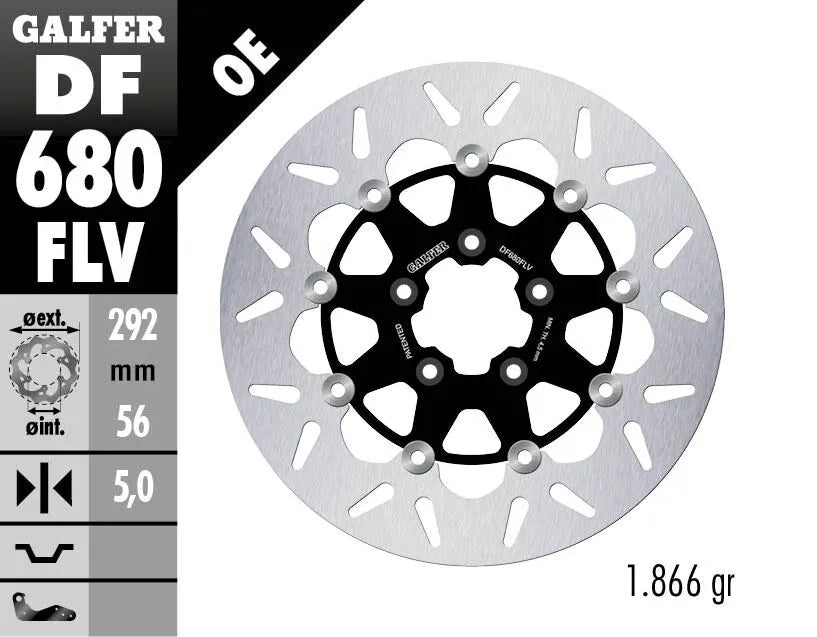 Harley-Davidson XL 883 R Roadster [2010, 2013, 2014-2015] - Floating brake disc round - picture 2