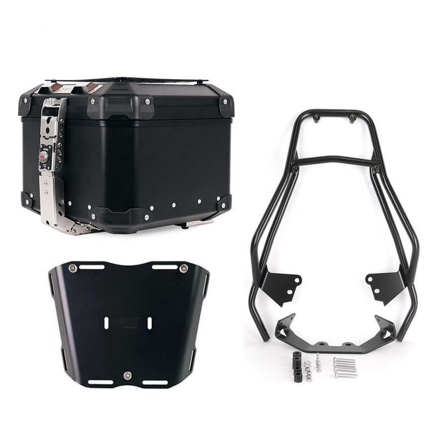 BMW F 450 GS [2026-] - Atlas 44L universal aluminum top case + luggage rack with pillion handles