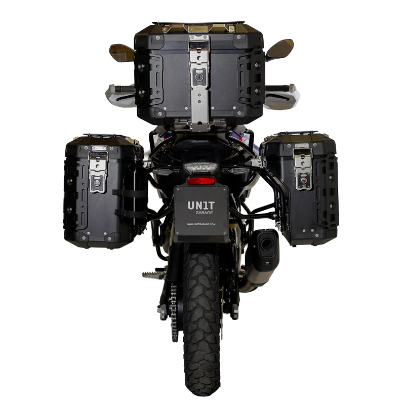 BMW F 450 GS [2026-] - Atlas 44L universal aluminum top case + luggage rack with pillion handles