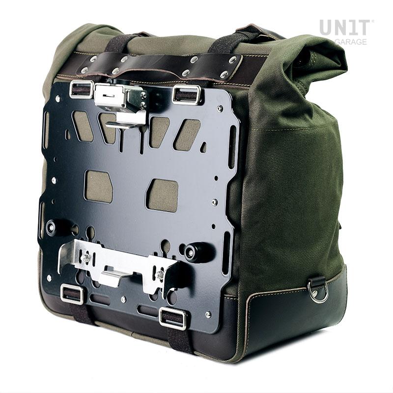 BMW R 1150 GS [1999-2004] - Iconic side bag in canvas 40L - 50L + aluminum plate