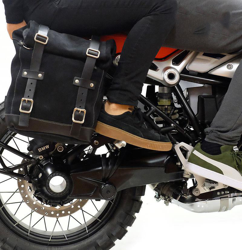 BMW R nineT 1200 Pure [2017-2023] - Canvas-Seitentasche 10L-14L + Rahmen der -Serie