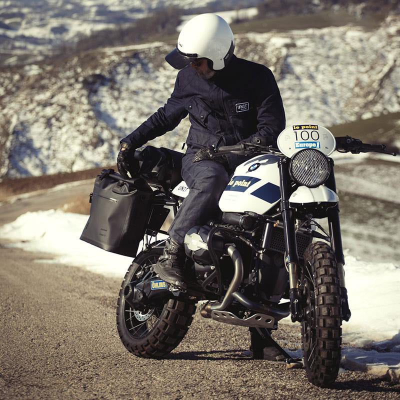 BMW R nineT 1200 Racer [2017-2020] - Khali Seitentasche aus TPU 35L - 45L + Aluminiumplatte auf der Schalldämpferseite