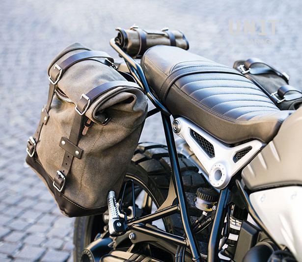 BMW R nineT 1200 Pure [2017-2023] - Seitentasche aus Leder + Doppelrahmen