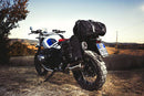 BMW R nineT 1200 Urban G/S (niedriger Auspuff) [2017-2023] - 22L-30L Scram Satteltasche aus Spaltleder + Rahmen der NineT Serie
