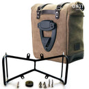 BMW R nineT 1200 Pure [2017-2023] - Seitentasche Scram aus Spaltleder 22L-30L + Doppelter symmetrischer -Rahmen
