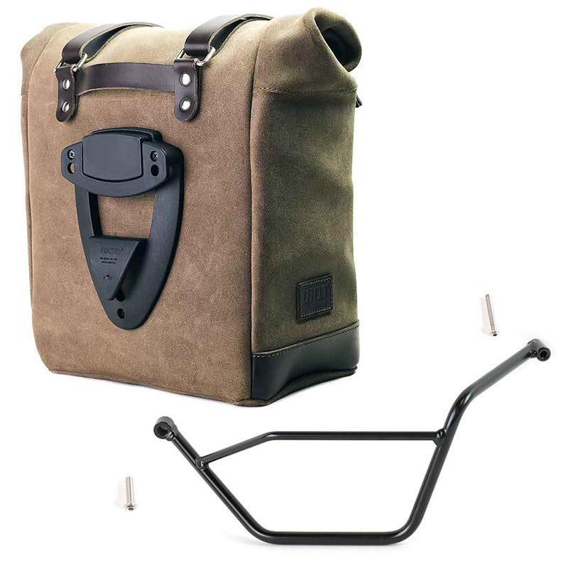 BMW R 1150 GS Adventure [2002-2006] - Scram split leather side bag 22-30L with left frame for BMW GS 850/1100/1150