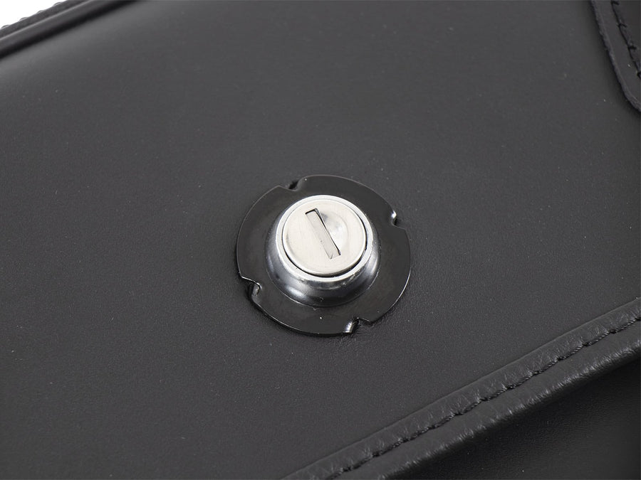 Motorcycle bag [Hepco & Becker] - Leather Buffalo black left - tube pannier holder
