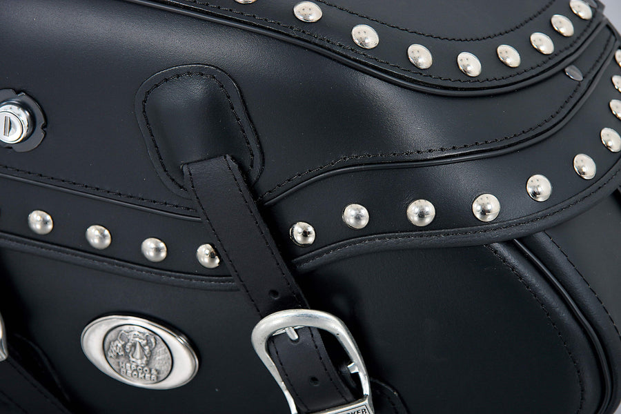 Motorcycle bag [Hepco & Becker] - leather Buffalo Custom right - tube pannier holder