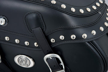 Motorcycle bag [Hepco & Becker] - leather Buffalo Big Custom left - tube pannier holder