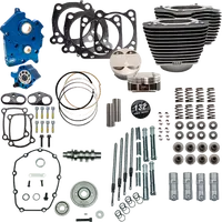 Harley-Davidson FLHTCUTG 1750 Tri Glide Ultra Anniversary 107 [2018] - 132" Power Package Motorleistungs-Kit – Oberfläche: Schwarz, Hervorgehobene Lamellen – Bild 9