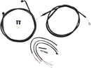 Harley Davidson Fxdrs 114 [LA CHOPPERS] - Complete Midnight Braided Handlebar Cable/Brake Line Kit