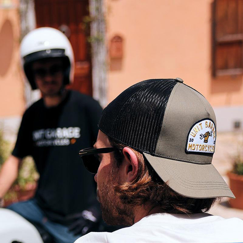 BMW R nineT 1200 Urban G/S (niedriger Auspuff) [2017-2023] - Grüner Trucker Wrench Unitgarage Hut