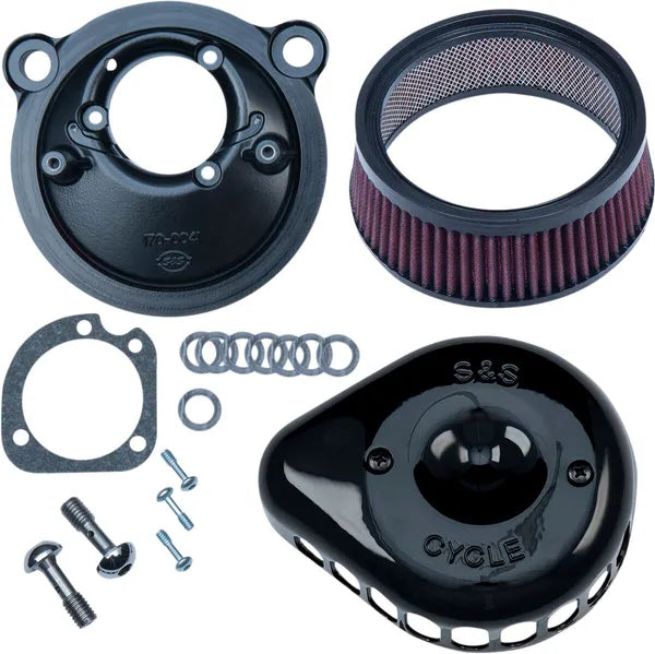 Harley-Davidson Xl 883 R Roadster [2009-2010, 2013] - Mini Teardrop Stealth Luftfilter-Kit – Oberfläche: Schwarz – Bild 2