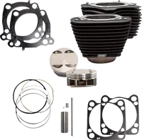 Harley-Davidson FXFB 1750 Softail Fat Bob 107 [2021] - Big Bore Zylindersatz – Oberfläche: Pulverbeschichtet, Wrinkle Black, Nicht hervorgehobene Kühlrippen – Bild 5