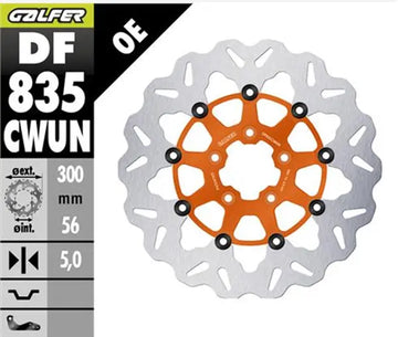 Harley-Davidson XL 883 R Roadster [2015] - Floating Wave brake disc - Surface: Orange, Silver, Stainless Steel - Image 2