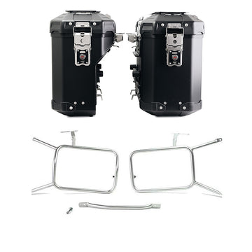 BMW R nineT 1200 Pure [2017-2023] - Atlas Aluminium-Taschenpaar 39L+32L + Atlas Aluminium Taschenrahmen