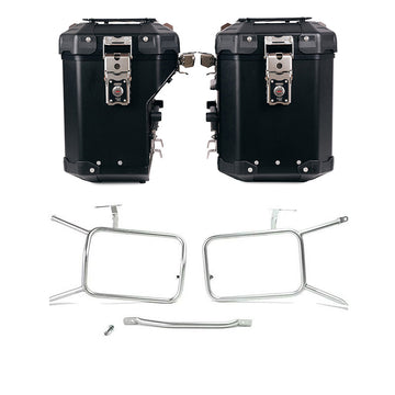 BMW R nineT 1200 Scrambler [2016-2023] - Atlas Aluminium-Seitenkoffer-Set 48L+41L + Rahmen für Taschen aus Aluminium Atlas