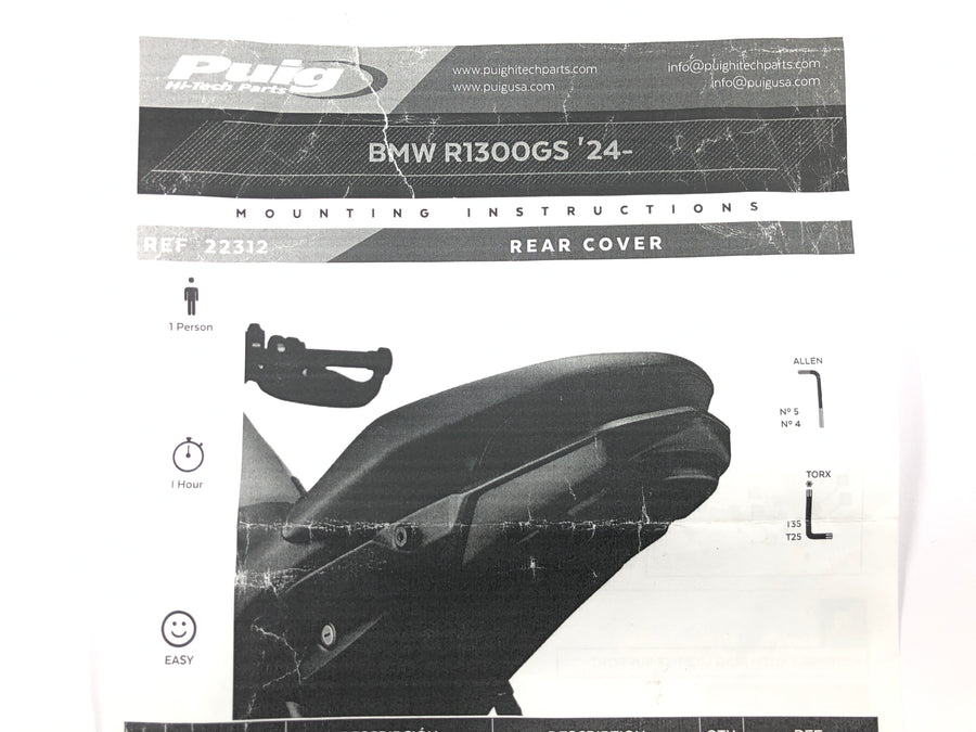 BMW R 1300 GS [2025] - Rear cover rear cover matt black