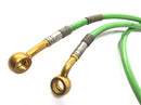 Kawasaki Z 1000 ZRT00A [2006] - Brake lines steel braided green front and rear with ABE-2
