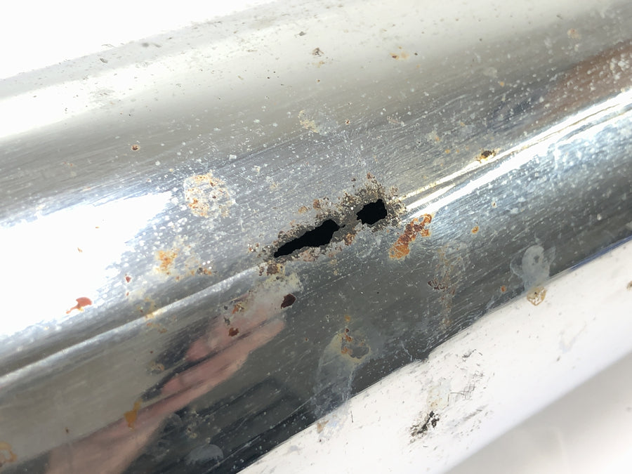 Moto Guzzi V65 Custom [1985] - Exhaust silencer end pot chrome left