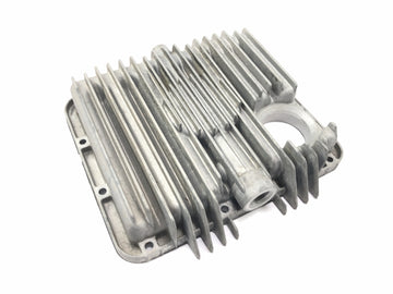 Moto Guzzi V65 Custom [1985] - oil pan engine cover oil filter housing ribbed aluminum - 0