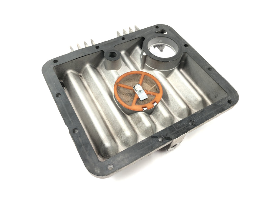 Moto Guzzi V65 Custom [1985] - oil pan engine cover oil filter housing ribbed aluminum