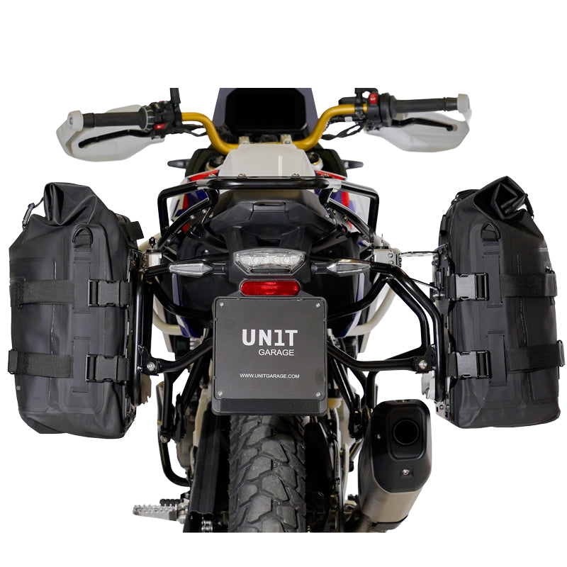 BMW F 450 GS [2026-] - Two Khali side bags TPU 35L - 45L + Pair of aluminum plates + Atlas aluminum saddlebag frame