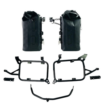 BMW F 900 GS Adventure [2024-] - Zwei Khali TPU-Seitentaschen 35 l – 45 l + Paar Aluminiumplatten + Alu-Kofferrahmen BMW F900GS ADV