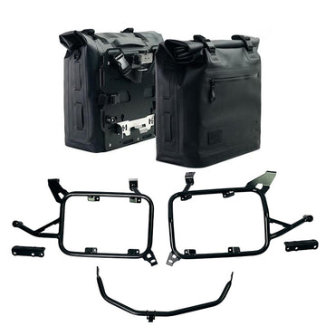 BMW F 900 GS Adventure [2024-] - Zwei Khali TPU-Seitentaschen 35 l – 45 l + Paar Aluminiumplatten + Alu-Kofferrahmen BMW F900GS ADV