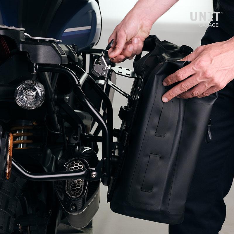 BMW R nineT 1200 Pure [2017-2023] - Zwei Khali-Seitentaschen aus TPU 35L - 45L + Paar Aluminiumplatten