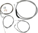 Harley Davidson Fxst [LA CHOPPERS] - Standard Stainless Steel Covered Handlebar Cable/Brake Line Kit