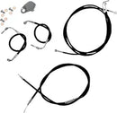 Harley Davidson Fltr [LA CHOPPERS] - Standard Black Vinyl Handlebar Cable/Brake Line Kit
