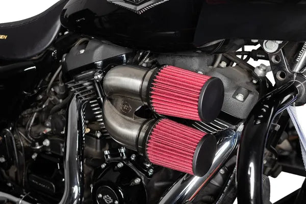 Harley-Davidson FLFBS 1923 Softail Fat Boy 117 [2025] - Tuned Induction Luftfilterkit – Oberfläche: Silber – Bild 10
