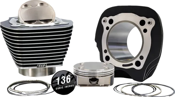 Harley-Davidson FLHCS 1923 Softail Heritage Classic 117 [2025] - 132" Hochverdichtungs- / 136" Big Bore Kit – Oberfläche: Schwarz, Hervorgehobene Lamellen – Merkmal: +8,5 cm³ Kuppelvolumen – Bild 2