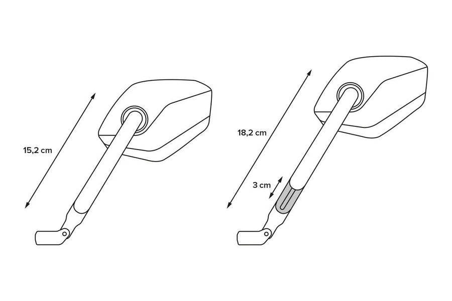 bmw f 850 gs [SW-MOTECH] – Sport mirror set, short mirror arm