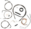 Harley Davidson Fxst [LA CHOPPERS] - Complete Midnight Braided Handlebar Cable/Brake Line Kit