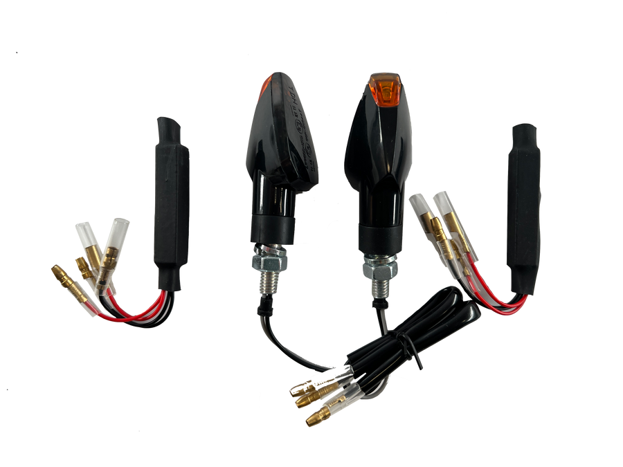 2 LED Indicator Black Resistors [E-Mark] - Ducati Hypermotard 796 821 939 950 1100