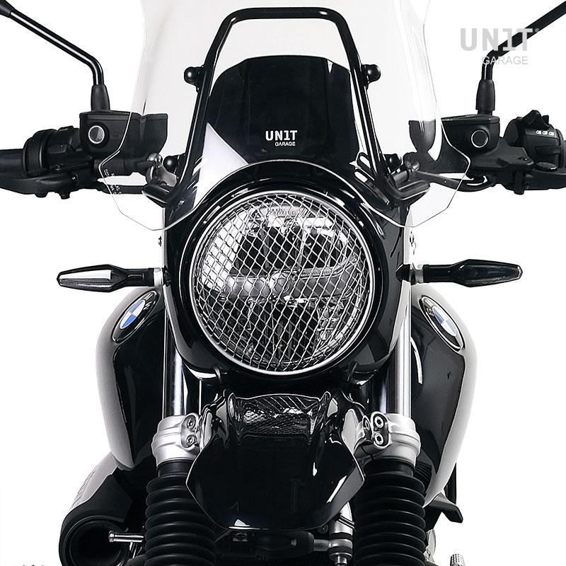 BMW R nineT 1200 Urban G/S (niedriger Auspuff) [2017-2023] - Scheinwerferabdeckung Schutzgitter Grau