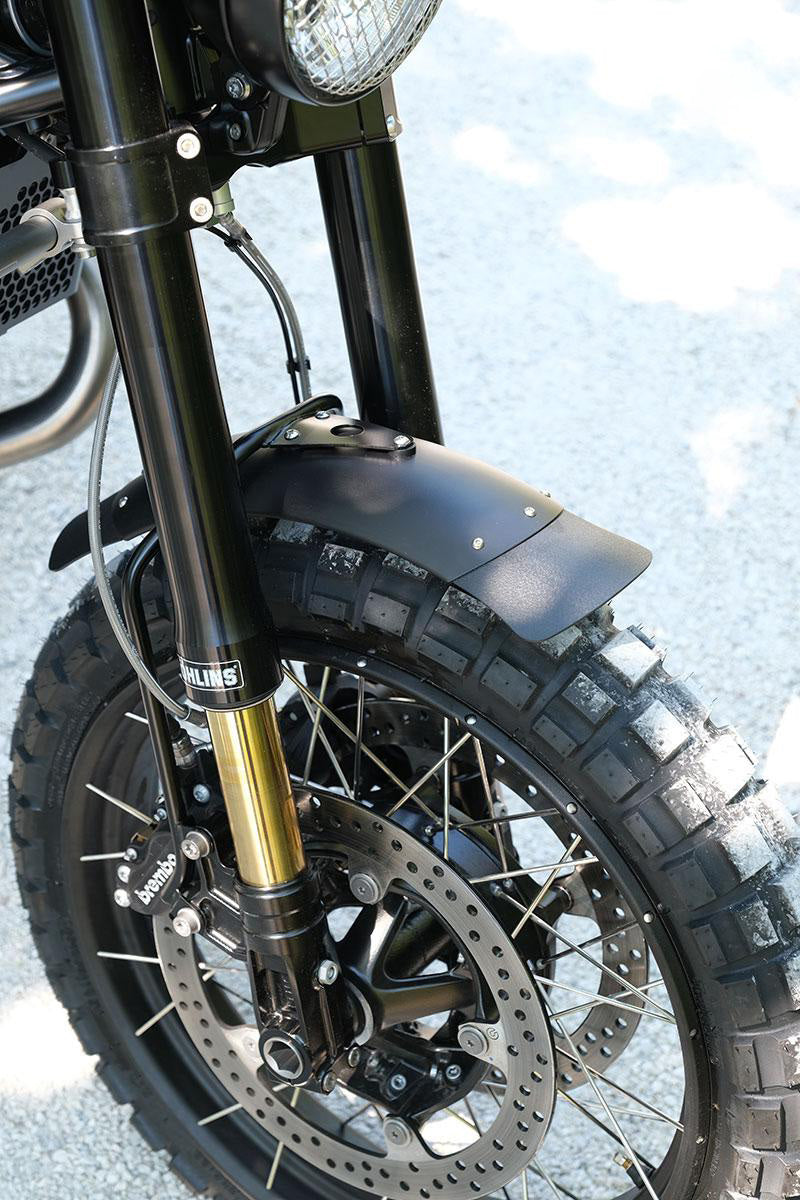 BMW R nineT 1200 Pure [2017-2023] - Öhlins USD LOW Gabel-Kit + Einheit Garagenplatten und Füße (niedrige Version)