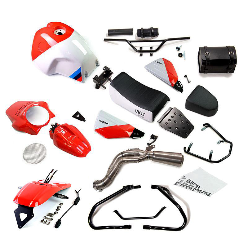 BMW R nineT 1200 Urban G/S (low exhaust) [2017-2023] - PARIS DAKAR GR86 kit with accessories